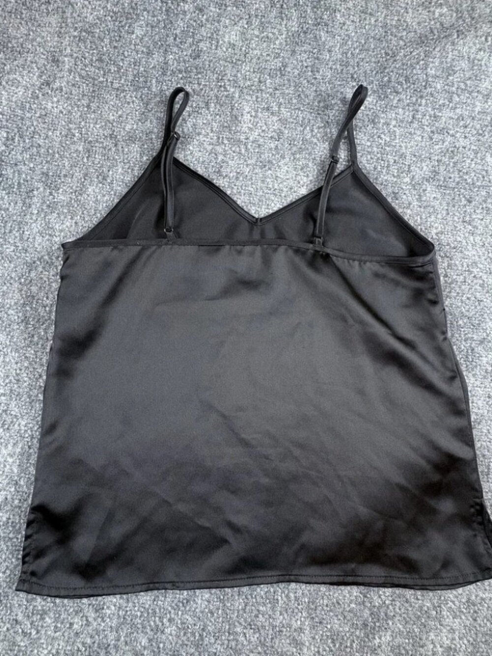 Tahari‎ Camisole Top Women XS Black Satin Classic Minimalist Layering Capsule
